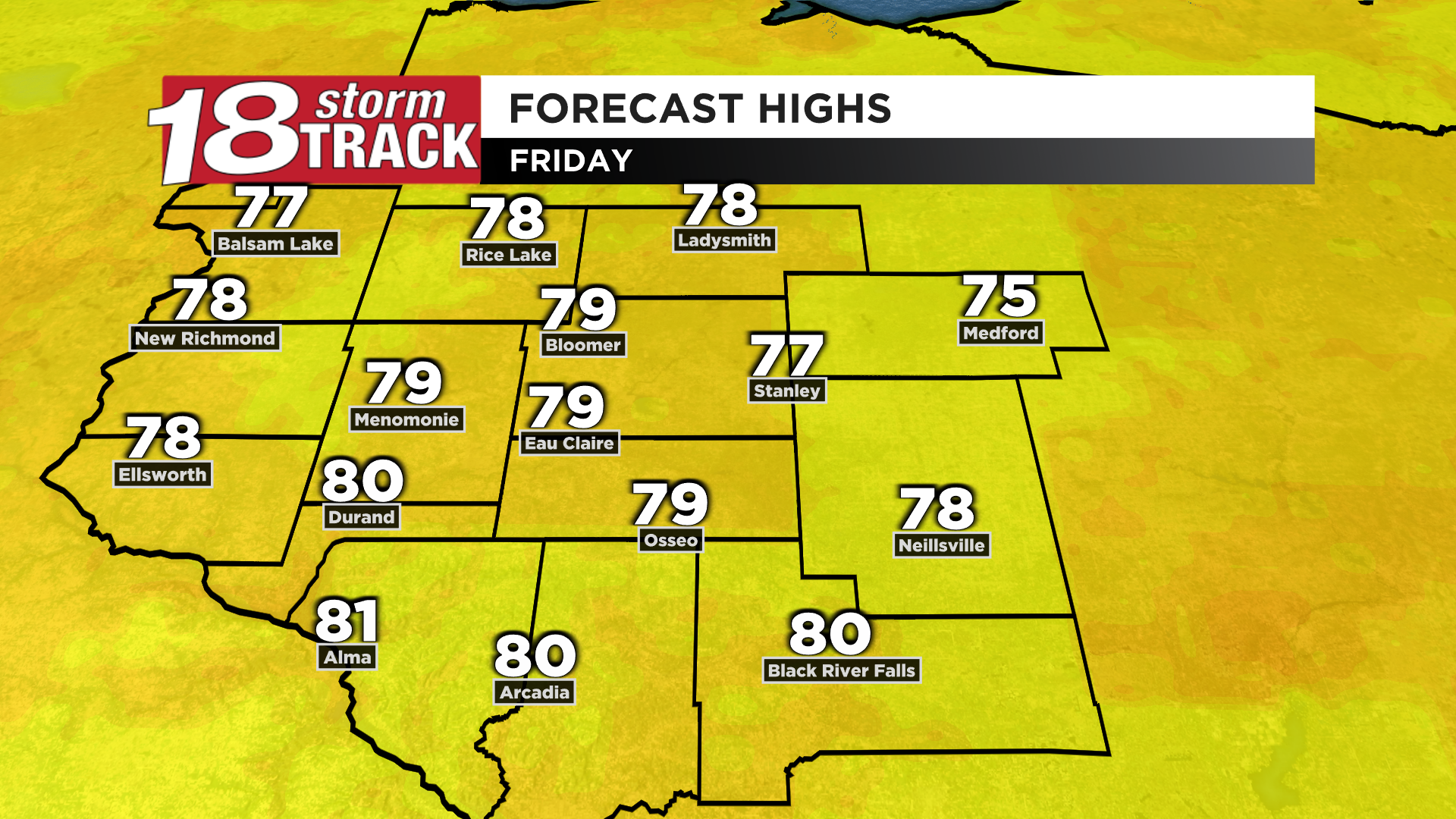 Predicting high temperatures for two days.
